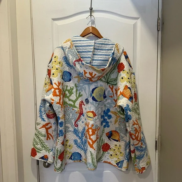 Handmade Colorful Quilted Women's Jacket - Picture 7 of 11